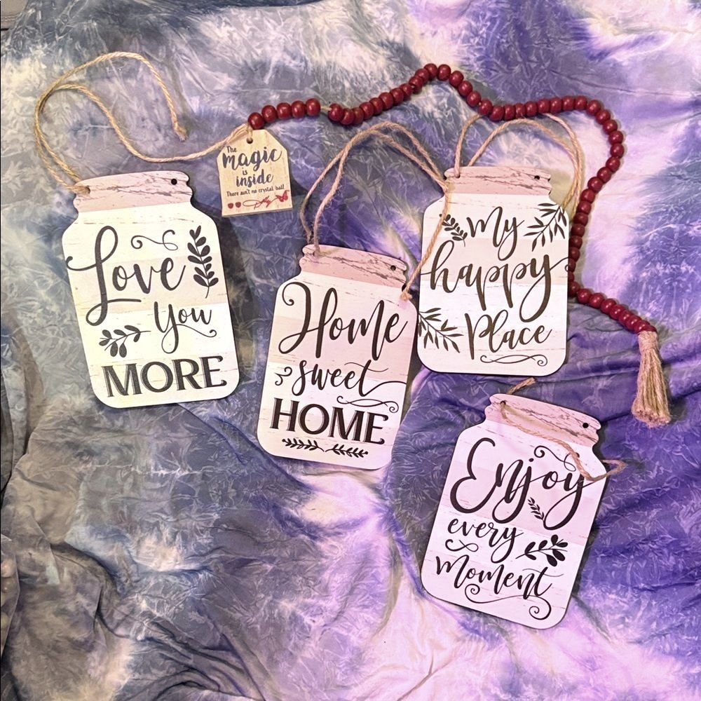 Rustic Home Holiday Mason Jar Wall Decor Set
